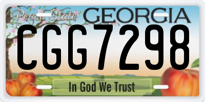 GA license plate CGG7298