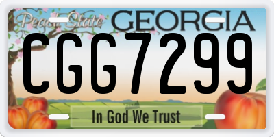 GA license plate CGG7299