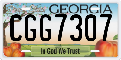 GA license plate CGG7307