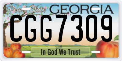 GA license plate CGG7309