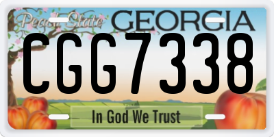 GA license plate CGG7338