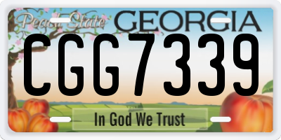 GA license plate CGG7339