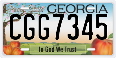 GA license plate CGG7345