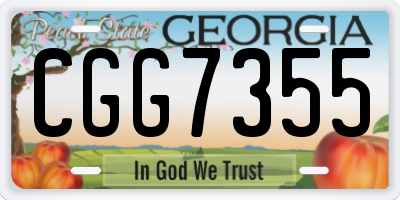 GA license plate CGG7355