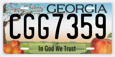 GA license plate CGG7359