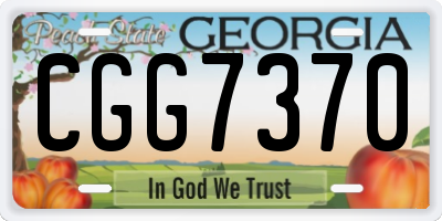 GA license plate CGG7370
