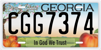 GA license plate CGG7374