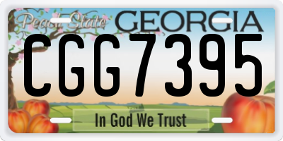 GA license plate CGG7395