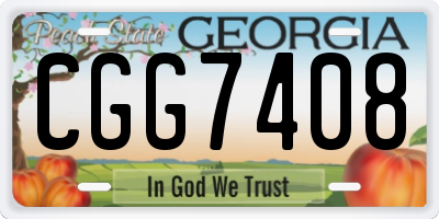 GA license plate CGG7408