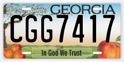 GA license plate CGG7417
