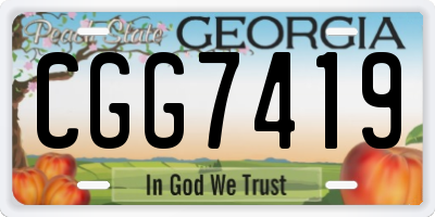 GA license plate CGG7419