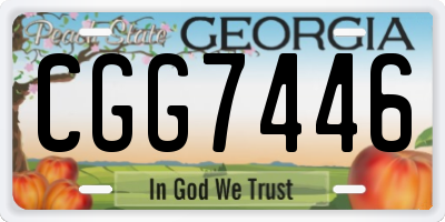GA license plate CGG7446
