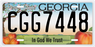 GA license plate CGG7448