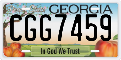GA license plate CGG7459