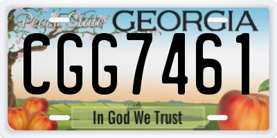 GA license plate CGG7461