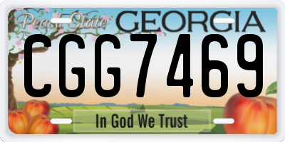 GA license plate CGG7469