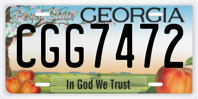 GA license plate CGG7472