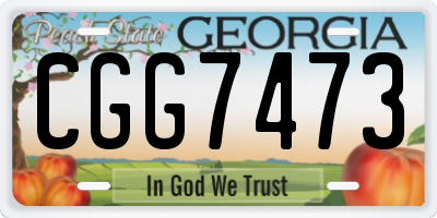 GA license plate CGG7473