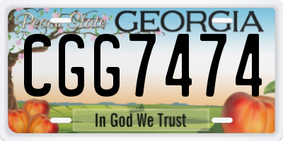 GA license plate CGG7474