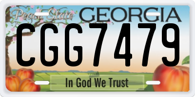 GA license plate CGG7479