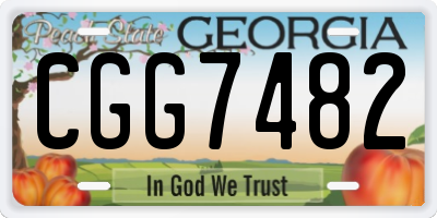 GA license plate CGG7482