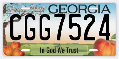 GA license plate CGG7524