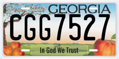 GA license plate CGG7527
