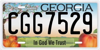 GA license plate CGG7529
