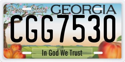 GA license plate CGG7530