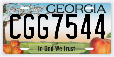 GA license plate CGG7544