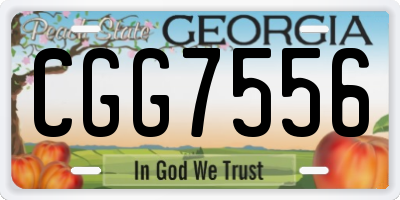 GA license plate CGG7556
