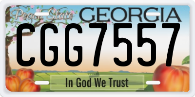 GA license plate CGG7557