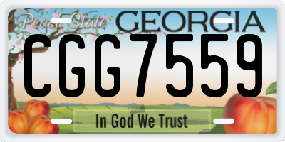 GA license plate CGG7559