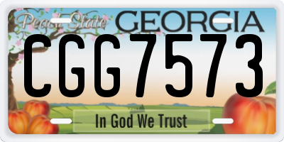 GA license plate CGG7573