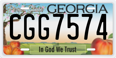 GA license plate CGG7574