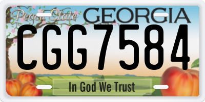 GA license plate CGG7584