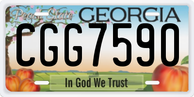 GA license plate CGG7590