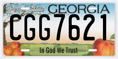GA license plate CGG7621