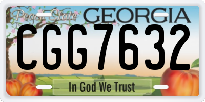 GA license plate CGG7632