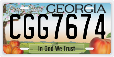 GA license plate CGG7674