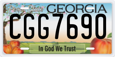 GA license plate CGG7690