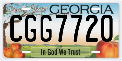 GA license plate CGG7720