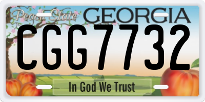 GA license plate CGG7732