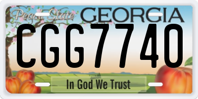 GA license plate CGG7740