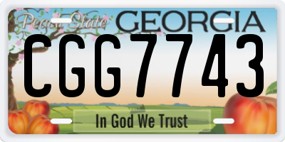 GA license plate CGG7743