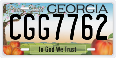 GA license plate CGG7762