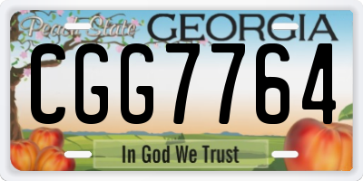 GA license plate CGG7764