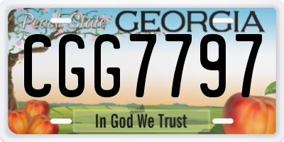 GA license plate CGG7797