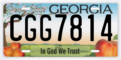 GA license plate CGG7814