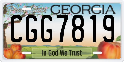 GA license plate CGG7819
